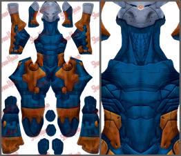 Cyborg Ninja Gray Fox Pattern BLUE Preview