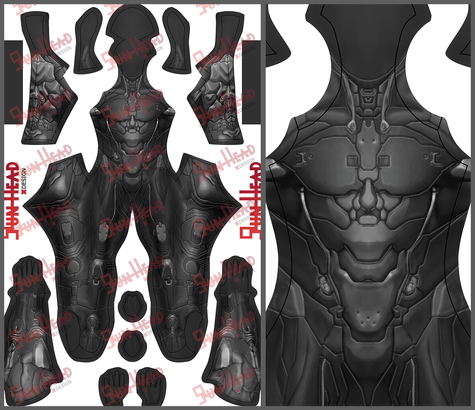 Halo Undersuit V2 Pattern Preview