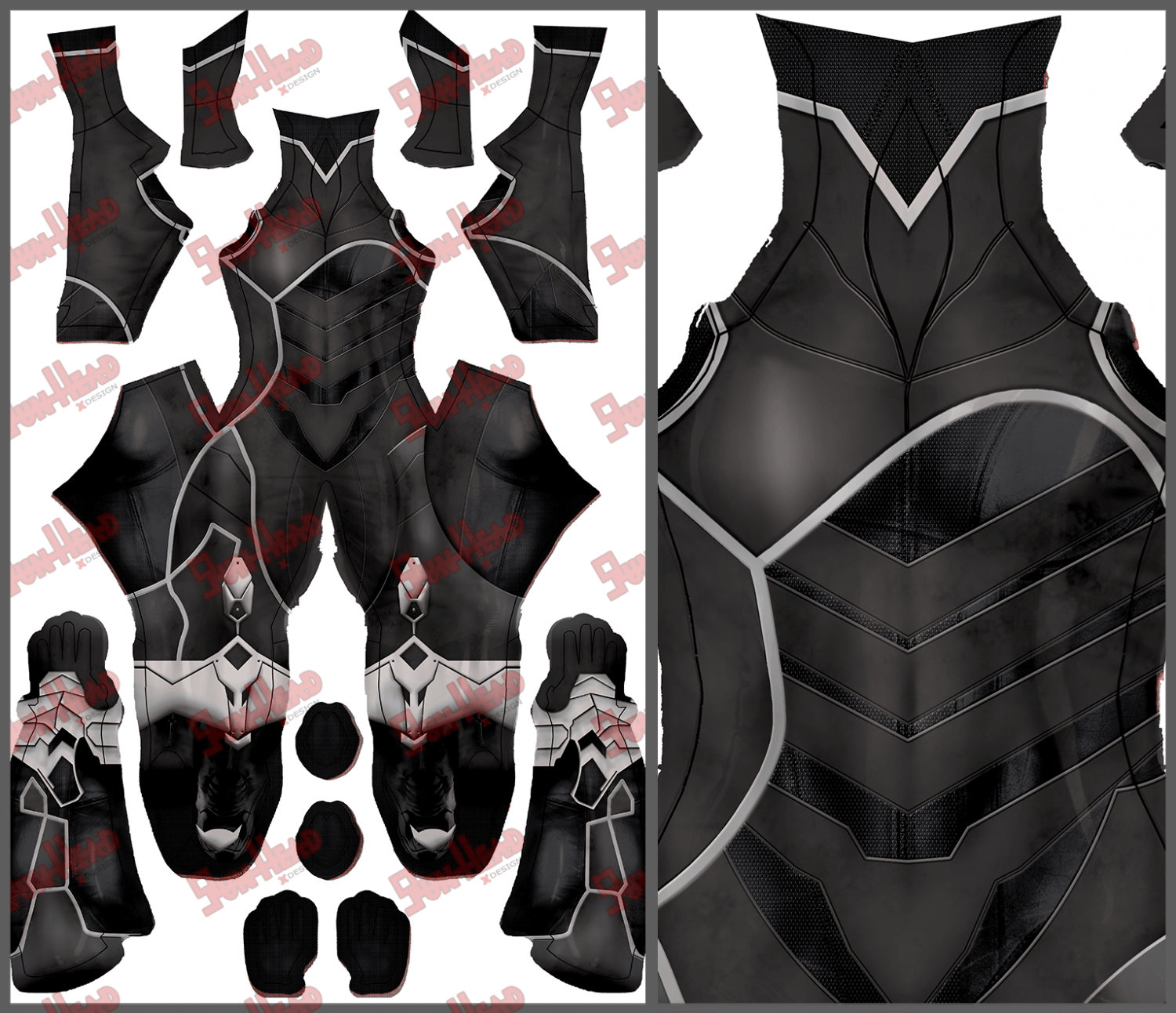 PS4 Game Cat Pattern - Gun Head Design