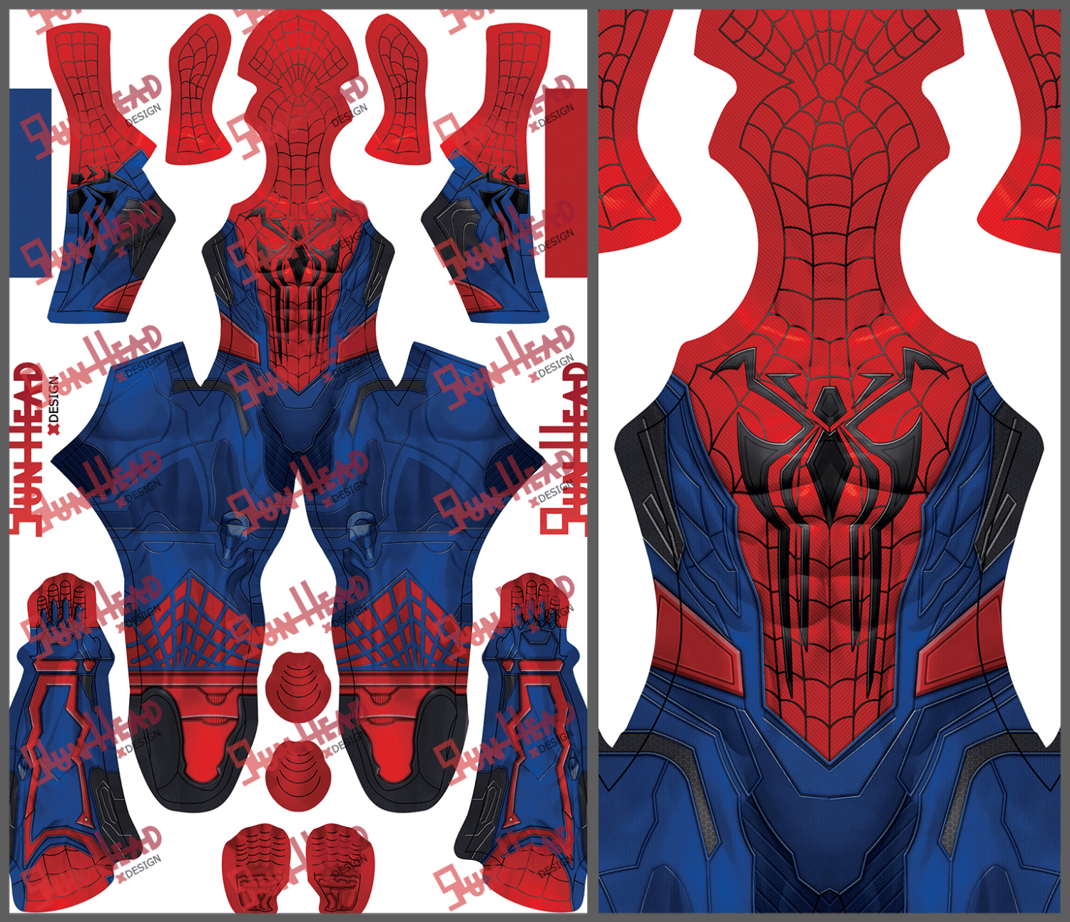 Rivel Pattern Gun Head Design – Super Hero Dye-Sub Pattern files for Cosplay!
